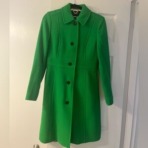 J. Crew Green Italian Double Cloth Coat